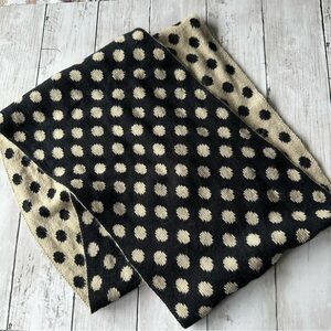 PREOWNED OLD NAVY POLKA DOT INFINITY SCARF TAN BROWN ONE SIZE